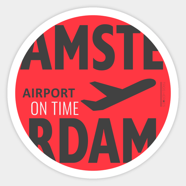 Amsterdam RED Sticker by Woohoo